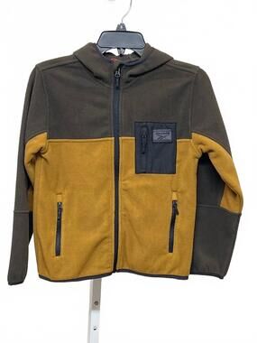 NEW REEBOK boy's softshell hooded jacket in brown